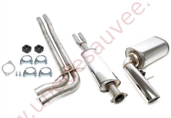 LIGNE D’ÉCHAPPEMENT SPORT INOX SORTIE RONDE 100 MM 02VO014-10 POUR VOLVO S60 I AWD 2.4T / 2.5T (2002–2010)