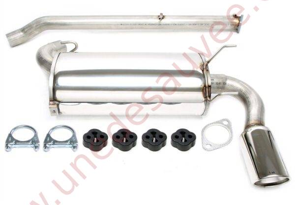 LIGNE D’ÉCHAPPEMENT SPORT INOX SORTIE RONDE 1×100 MM 02MA003-10 POUR MAZDA MX-5 NA 1.6 1.8 16V (1990–1996)