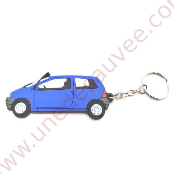 PORTE-CLEFS RENAULT TWINGO DE COULEUR BLEU ROY LOGO DE COFFRE