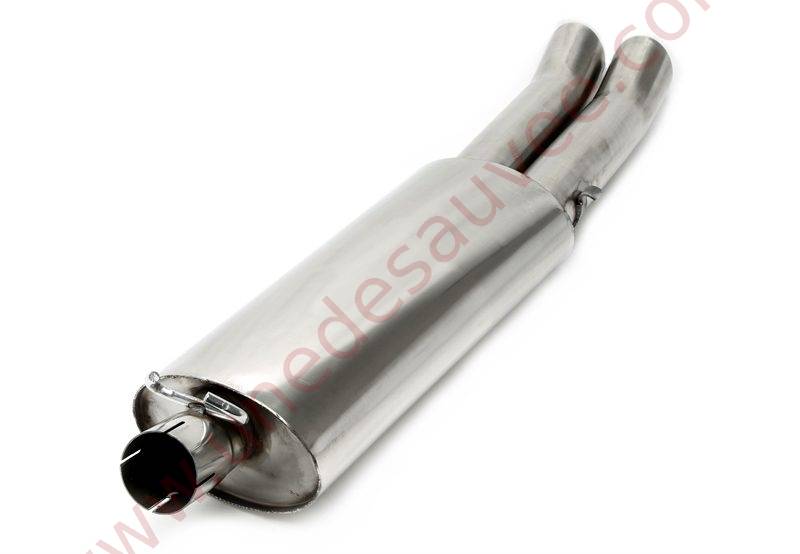 SILENCIEUX ARRIÈRE SPORT INOX DOUBLE SORTIE DTM 2×76 MM EVOG2A-ESDD76 POUR VW GOLF 2 TYPE 19E HORS SYNCRO (1983–1991) – Image 2