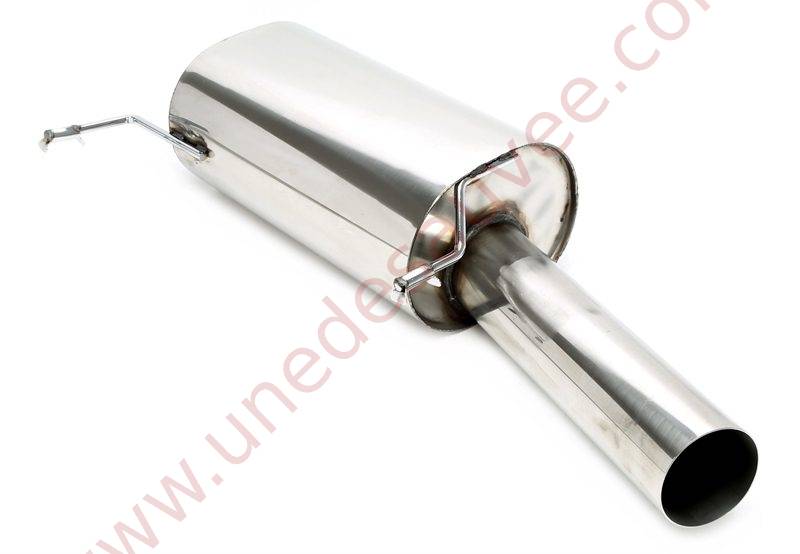 Silencieux arrière inox 1x90mm finition droite Golf 1 Cabriolet Scirocco 2