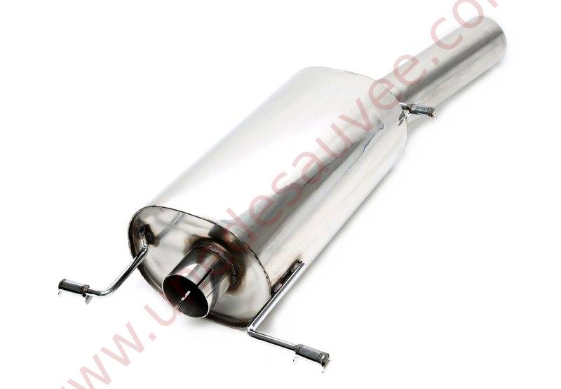 SILENCIEUX ARRIÈRE SPORT INOX SORTIE SIMPLE RONDE 1×90 MM FINITION ROULÉE EVOG1A-ESD90 POUR VW GOLF 1 CABRIOLET TYPE 155 / SCIROCCO 2 TYPE 53B (1984–1993) – Image 2