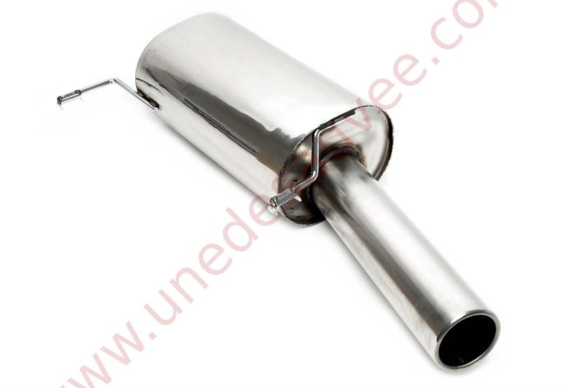 Silencieux arrière inox 1x90mm finition roulée Golf 1 Cabriolet Scirocco 2