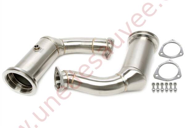 DOWNPIPE INOX AVEC CATALYSEUR 70MM RÉFÉRENCE 06LA001 POUR AUDI Q7 SQ7 4M, AUDI Q8 SQ8 RSQ8 4M ET LAMBORGHINI URUS 4.0 V8 BITURBO QUATTRO 2018-2024