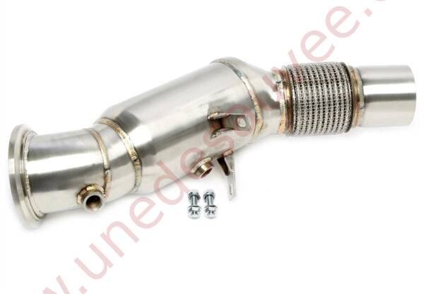DOWNPIPE INOX AVEC CATALYSEUR SPORT 200 CELLULES 76MM RÉFÉRENCE 06BM039 POUR BMW SÉRIE 1 F20 F21, SÉRIE 2 F22 F23, SÉRIE 3 F30 F31 F34 G20 G21, SÉRIE 4 F32 F33 F36 G22 G23 G26, SÉRIE 5 G30, SÉRIE 6 G32, X3 G01 ET X4 G02 MOTEUR B48 184 À 258 CH 2016-2024