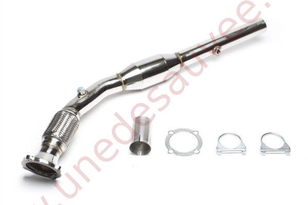 DOWNPIPE INOX AVEC CATALYSEUR SPORT 63,5MM 06VW004 POUR AUDI A3 8L / TT 8N / SEAT LEON 1M / TOLEDO II 1M / SKODA OCTAVIA 1U / VOLKSWAGEN GOLF 4 / BORA / NEW BEETLE 1.8T 150 À 180 CH (1996-2010)
