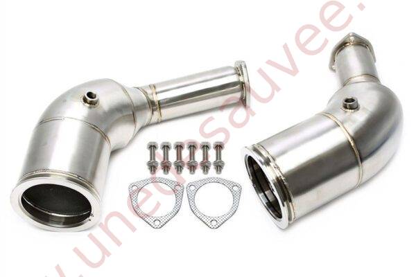 DOWNPIPE INOX AVEC CATALYSEUR SPORT 72MM RÉFÉRENCE 06AU024 POUR AUDI RS6 C8 / RS7 4K 4.0 TFSI MILD HYBRID QUATTRO 600 CH (2019-)
