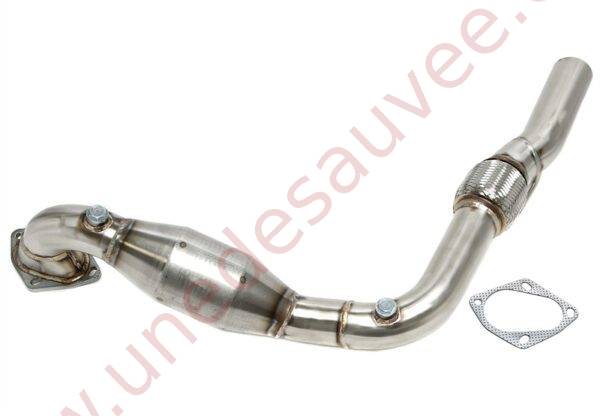 DOWNPIPE INOX AVEC CATALYSEUR SPORT ET FLEXIBLE 60MM 06AU041 POUR AUDI A1 8X / VOLKSWAGEN POLO 6R 1.4 TSI GTI 140 À 185 CH (2010-2015)