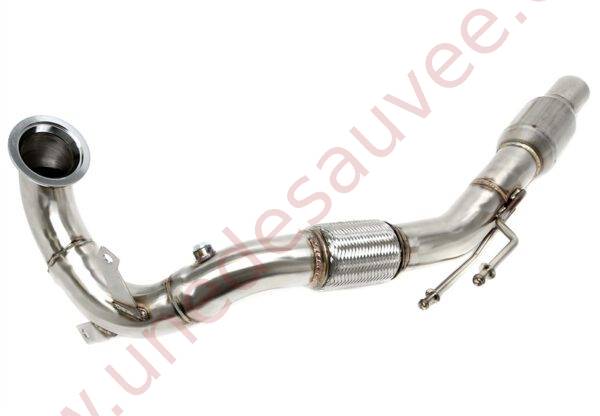 DOWNPIPE INOX AVEC CATALYSEUR SPORT ET FLEXIBLE 70MM 06VW023 POUR AUDI A3 8V / SEAT LEON 5F / SKODA OCTAVIA 5E / SUPERB 3T / VOLKSWAGEN GOLF 7 AU / PASSAT 3C 1.8 TSI ET 2.0 TSI 180 À 310 CH (2013-2020)
