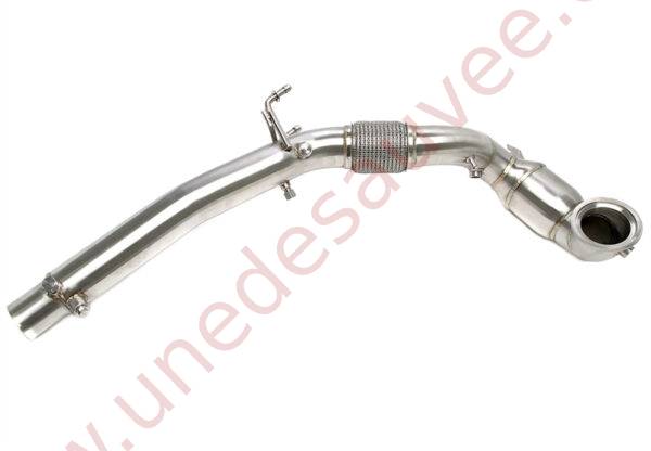 DOWNPIPE INOX AVEC CATALYSEUR SPORT ET FLEXIBLE 80MM RÉFÉRENCE 06VW022 POUR AUDI A3 8Y / Q2 GA / Q3 F / TT 8S, CUPRA ATECA / LEON / FORMENTOR, SKODA OCTAVIA NX / SUPERB 3T, VOLKSWAGEN GOLF 8 / ARTEON / PASSAT / T-ROC / TIGUAN 2.0 TSI EA888 GEN 4 190 À 333 CH (2020-)