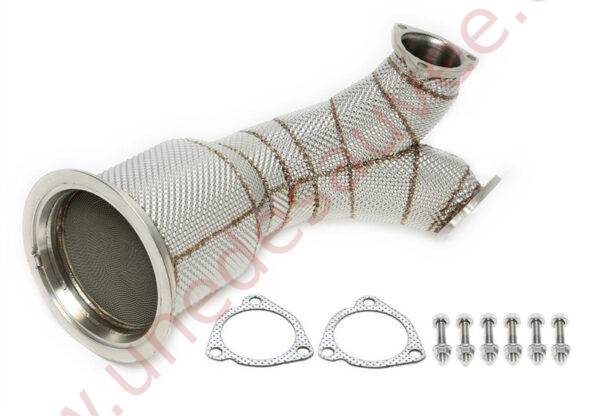 DOWNPIPE INOX AVEC CATALYSEUR SPORT ET PARE-CHALEUR 65MM RÉFÉRENCE 06AU031 POUR AUDI SQ5 FY 3.0 TFSI V6 TURBO QUATTRO 354 CH 2017-2020