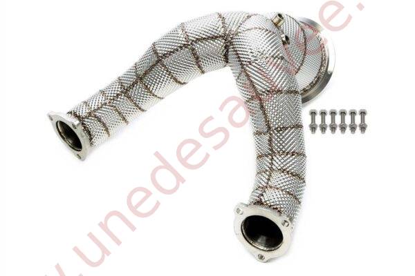 DOWNPIPE INOX AVEC CATALYSEUR SPORT ET PARE-CHALEUR 76MM RÉFÉRENCE 06AU017 POUR AUDI S4 B9 / S5 F5 3.0 TFSI 354 CH (2019-)