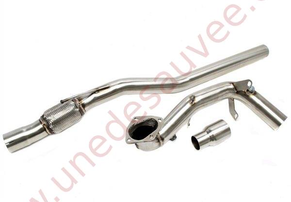 DOWNPIPE INOX AVEC FLEXIBLE 06AU034 POUR AUDI A1 8X / SEAT IBIZA 6J / SKODA FABIA 5J / VOLKSWAGEN POLO 6R 1.4 TSI 150 À 185 CH (2009-2015)