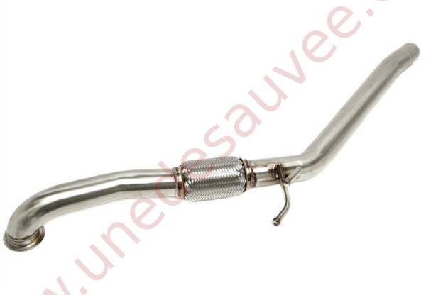 DOWNPIPE INOX AVEC FLEXIBLE 56MM 06AU043 POUR AUDI A3 8P / SEAT ALTEA 5P / LEON 1P / TOLEDO 5P / SKODA OCTAVIA 1Z / VOLKSWAGEN GOLF 5 1K / GOLF PLUS 5M / JETTA 1K / TOURAN 1T 1.9 TDI ET 2.0 TDI 90 À 140 CH (2003-2015)