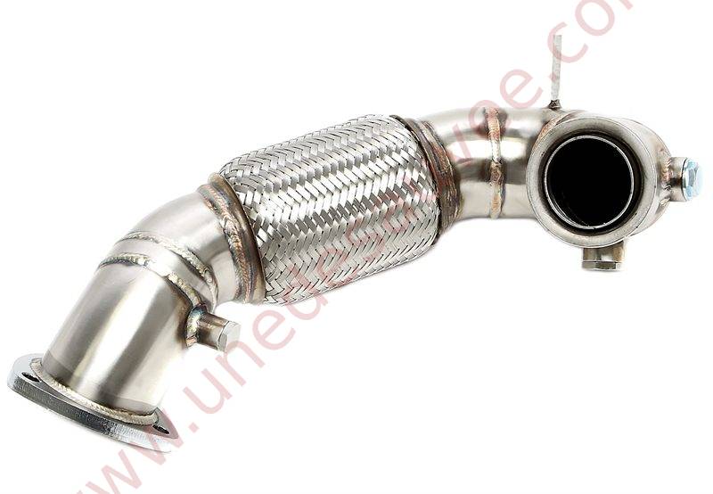 DOWNPIPE INOX AVEC FLEXIBLE 76MM 06VW026 POUR AUDI A3 8P / SKODA OCTAVIA 1Z / SUPERB 3T / VOLKSWAGEN GOLF 6 1K / JETTA 1KM / SCIROCCO 13 / TOURAN 1T 1.6 TDI ET 2.0 TDI 90 À 170 CH (2007-2015) – Image 2