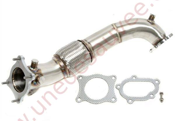DOWNPIPE INOX AVEC FLEXIBLE 76MM RÉFÉRENCE 06AU035 POUR AUDI A6 C7 / A7 4G / Q5 8R 3.0 TDI BITURBO 313 À 340 CH (2011-2018)