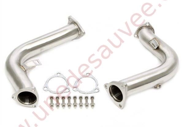 DOWNPIPE INOX SANS CATALYSEUR 63,5MM RÉFÉRENCE 06AU027 POUR AUDI S4 B8 / S5 B8 / A6 C7 / A8 D4 / Q5 SQ5 3.0 TFSI QUATTRO 333 À 354 CH (2008-2018)