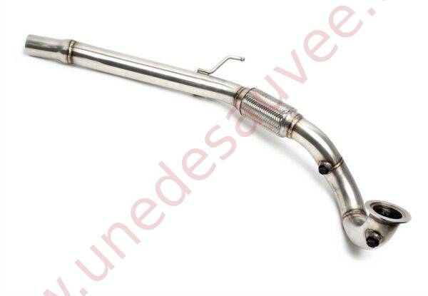 DOWNPIPE INOX SANS CATALYSEUR 63MM (2,5 POUCES) RÉFÉRENCE 06VW010 POUR AUDI A3 8V / SEAT LEON 5F / SKODA OCTAVIA 5E / VOLKSWAGEN GOLF 7 AU 1.4 TSI 122 À 150 CH (2012-2020)