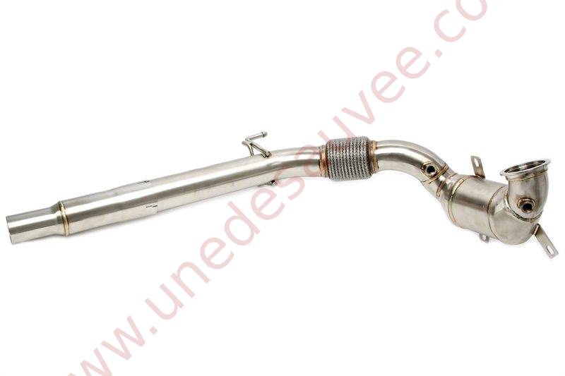 DOWNPIPE INOX SANS CATALYSEUR 70MM RÉFÉRENCE 06VW013 POUR AUDI A3 8V / SEAT LEON 5F / SKODA OCTAVIA 5E / VOLKSWAGEN GOLF 7 AU 1.2 TFSI ET 1.4 TFSI 86 À 150 CH (2012-2020) – Image 2