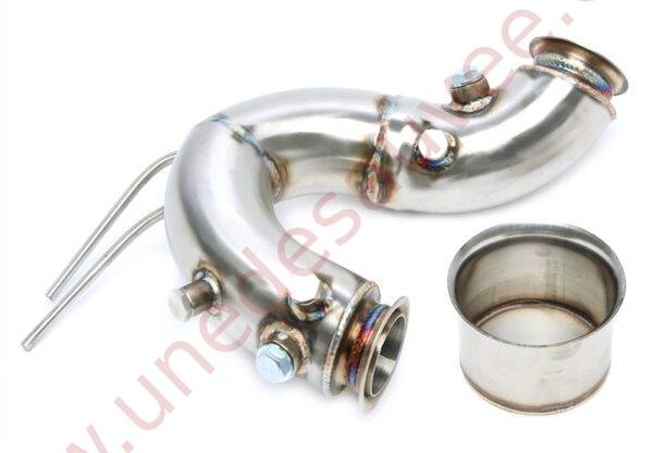 DOWNPIPE INOX SANS CATALYSEUR 75MM RÉFÉRENCE 06VW021 POUR AUDI A3 8V / SEAT LEON 5F / SKODA OCTAVIA 5E / VOLKSWAGEN GOLF 7 AU 1.6 TDI ET 2.0 TDI 90 À 184 CH (2012-2020) COMPATIBLE TRACTION ET 4 ROUES MOTRICES