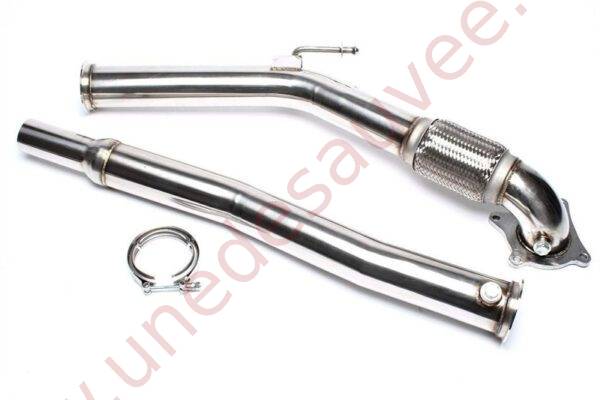 DOWNPIPE INOX SANS CATALYSEUR 76MM 06VW003 POUR AUDI A3 8P / TT 8J / SEAT ALTEA 5P / LEON 1P / TOLEDO 5P / SKODA OCTAVIA 1Z / SUPERB 3T / YETI 5L / VOLKSWAGEN EOS 1F / GOLF 5 ET 6 1K / JETTA 1KM ET 16 / PASSAT 3C ET 3CC / SCIROCCO 13 / TIGUAN 5N 1.8 TFSI ET 2.0 TFSI 160 À 265 CH (2003-2016)
