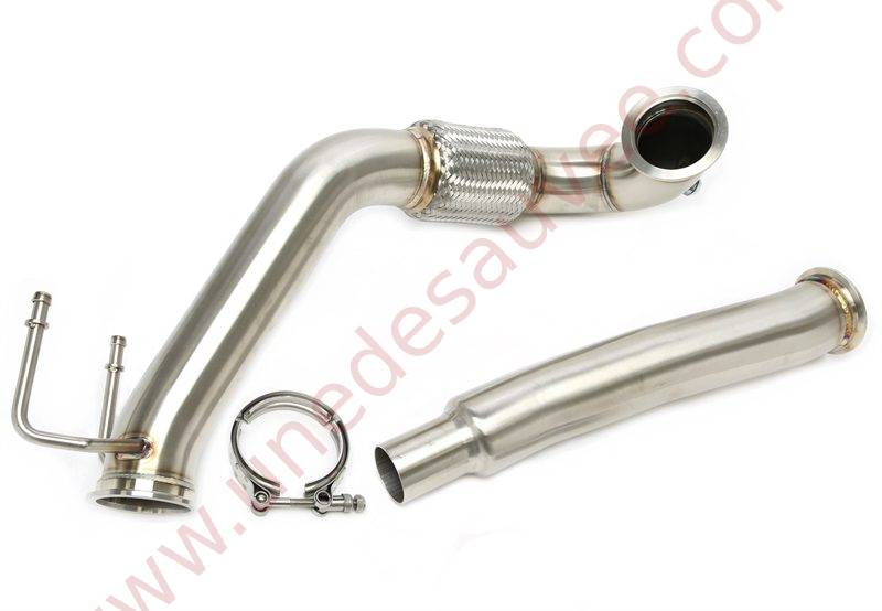 Downpipe inox sans catalyseur 76mm 06VW020 pour Audi A1 Seat Ibiza Volkswagen Polo