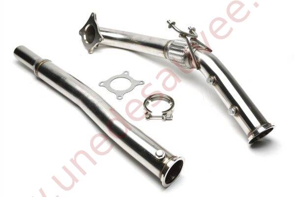 DOWNPIPE INOX SANS CATALYSEUR 76MM RÉFÉRENCE 06VW009 POUR AUDI S3 8P / AUDI TTS 8J / SEAT LEON CUPRA 1P / VOLKSWAGEN GOLF 6 R / SCIROCCO R 2.0 TFSI 256 À 272 CH (2007-2013)