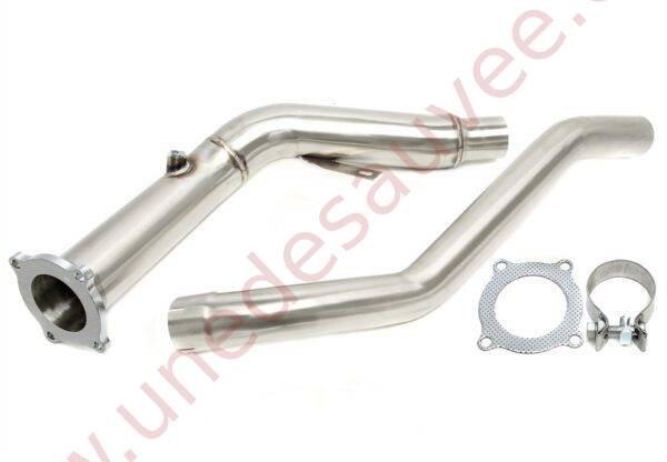 DOWNPIPE INOX SANS CATALYSEUR 80MM RÉFÉRENCE 06AU033 POUR AUDI A4 B8 QUATTRO / A5 B8 QUATTRO / Q5 8R QUATTRO 2.0 TFSI 180 À 225 CH (2008-2017)