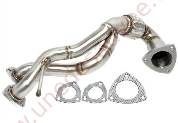 DOWNPIPE INOX SANS CATALYSEUR AVEC FLEXIBLE AVANT Y-PIPE 48MM RÉFÉRENCE 06AU042 POUR AUDI TT 8N QUATTRO 1.8 TURBO 224 CH 1999-2006
