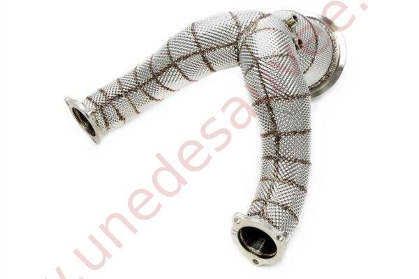 DOWNPIPE INOX SANS CATALYSEUR AVEC PARE-CHALEUR RÉFÉRENCE 06AU015 POUR AUDI S4 B9 / S5 F5 3.0 TFSI 354 CH (2019-)