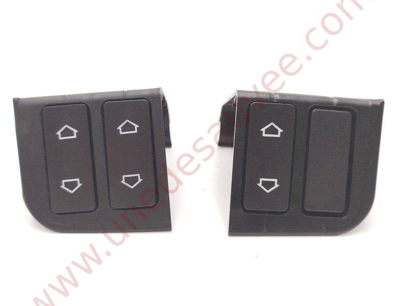 KIT COMPLET NOIR DE 2 SUPPORTS DE BOUTON DE LEVE VITRE + INTERRUPTEUR + CACHE POUR VIDE POCHE PEUGEOT 309 205 GTI CTI RALLYE TD GTI 16