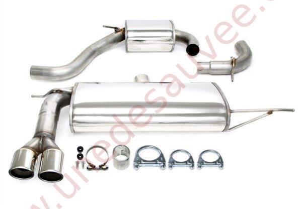 LIGNE D’ÉCHAPPEMENT SPORT INOX DOUBLE SORTIE 2×80 MM 02VW011-8 POUR VOLKSWAGEN SCIROCCO III TYPE 13 1.4 TSI / 2.0 TSI À PARTIR DE 2008