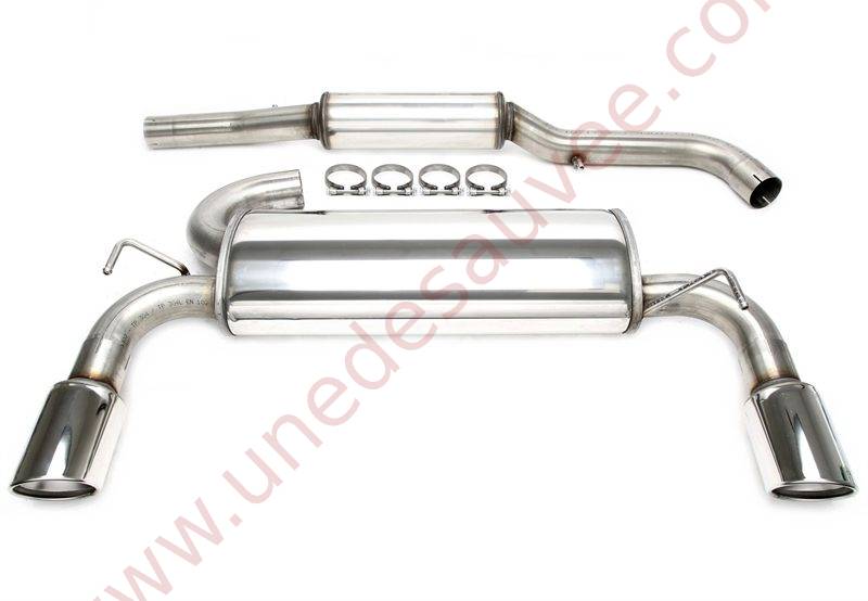 Ligne échappement inox 2x100 Golf 4 R32