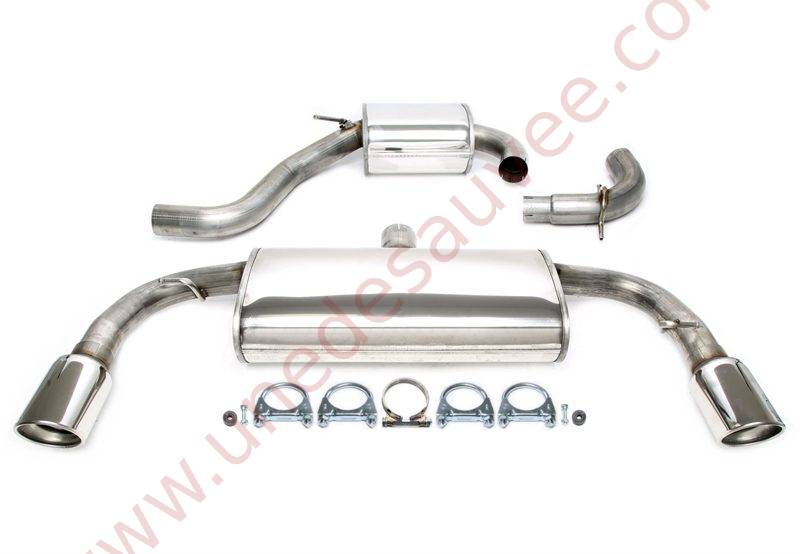 Ligne échappement inox 2x100 Golf 6 GTI
