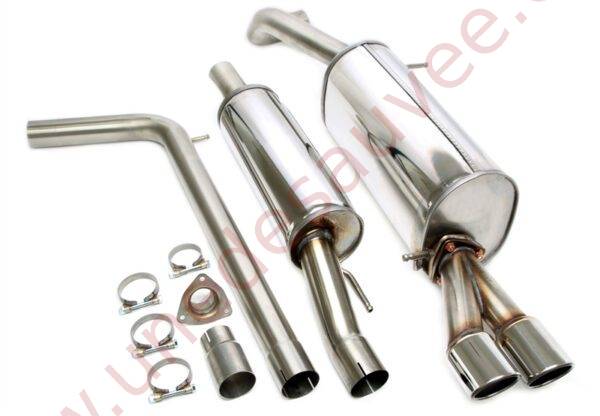 LIGNE D’ÉCHAPPEMENT SPORT INOX DOUBLE SORTIE 2×80 MM 02VW018-8 POUR VOLKSWAGEN POLO V 6R GTI 1.4 TSI 180 CH À PARTIR DE 2010