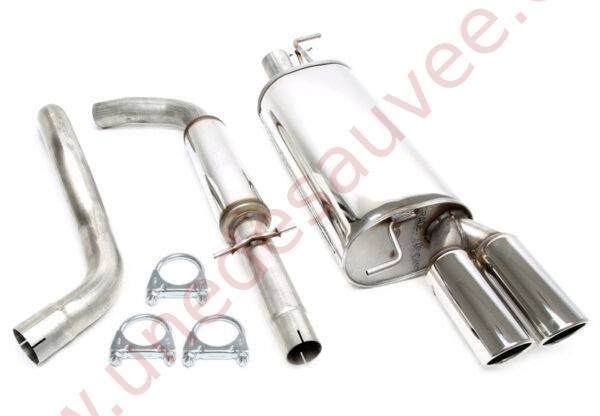 LIGNE D’ÉCHAPPEMENT SPORT INOX DOUBLE SORTIE RONDE 2×80 MM 02VW028-8 POUR VOLKSWAGEN GOLF 4 1J 1.8T / 1.9 SDI / 1.9 TDI HORS 4MOTION / VARIANT (1997–2005)