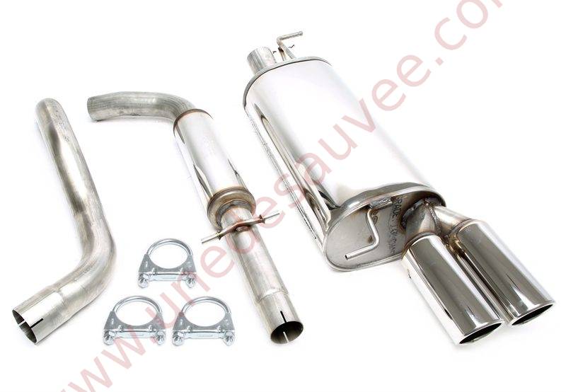 Ligne échappement inox 2x80 Golf 4
