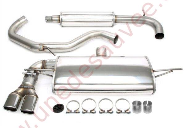 LIGNE D’ÉCHAPPEMENT SPORT INOX DOUBLE SORTIE RONDE 2×80 MM 02VW029-8 POUR VOLKSWAGEN GOLF 7 AU 1.2 TSI / 1.4 TSI HORS VARIANT (2012–>)