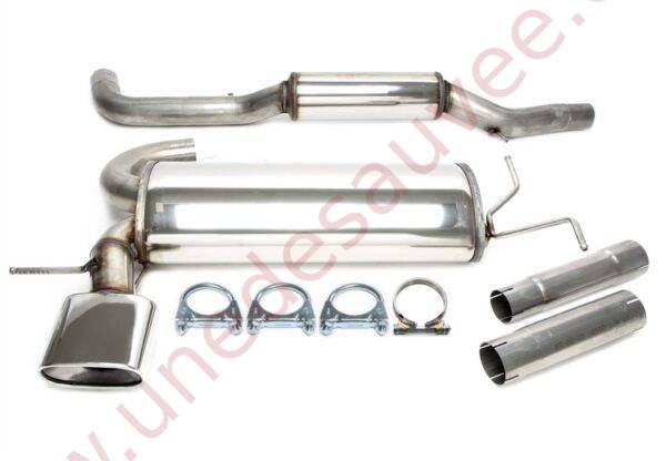 LIGNE D’ÉCHAPPEMENT SPORT INOX SORTIE OVALE 85×150 MM 02VW004-15 POUR VOLKSWAGEN GOLF 4 1J V6 2.8 204 CH 4MOTION (1997–2005)