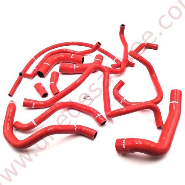 KIT DE 11 DURITES D'EAU EN SILICONE DE COULEUR ROUGE POUR PEUGEOT 205 DIESEL XLD XRD GLD GRD SRD XAD XRAD PHASE 1