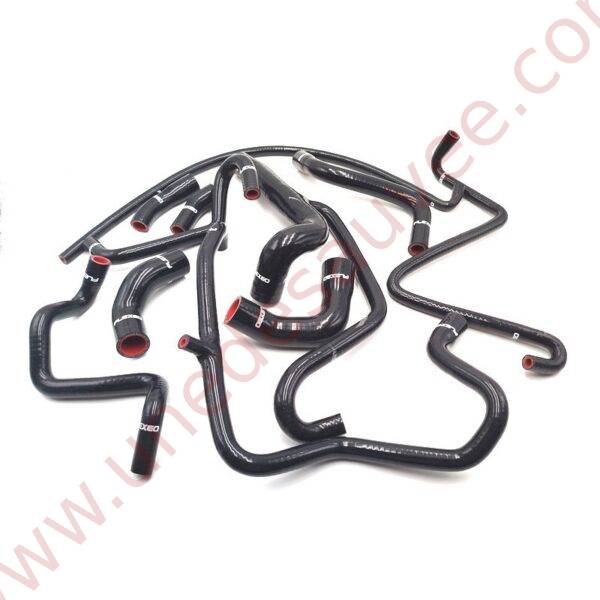 KIT DE 11 DURITES D'EAU EN SILICONE NOIR BRILLANT POUR PEUGEOT 205 TURBO DIESEL