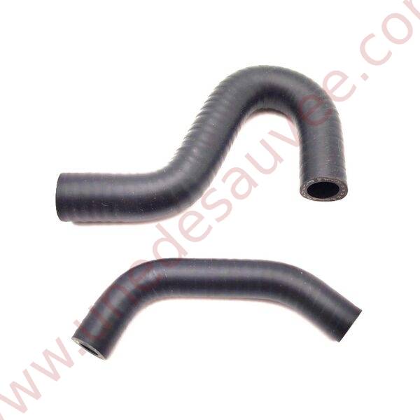 KIT DE 2 DURITES D'EAU EN SILICONE NOIR MAT DE REFROIDISSEMENT POUR CARBURATEURS DE PEUGEOT 205 GT XT XS CT
