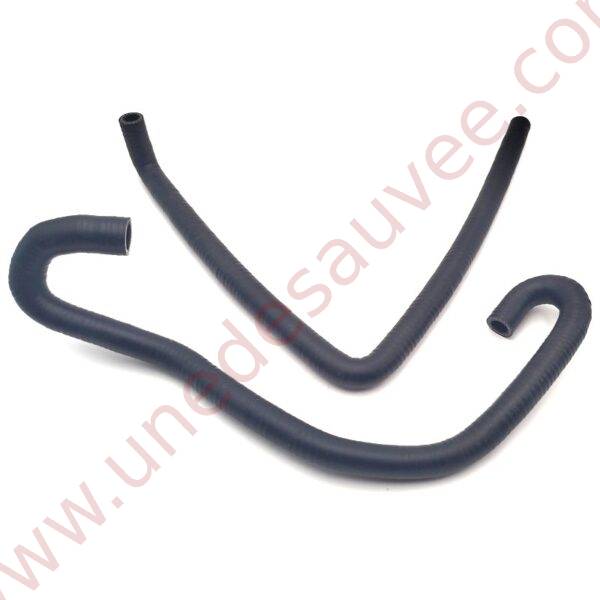 KIT DE 2 DURITES NOIR MAT DE TIROIR D'AIR ADDITIONNEL EN SILICONE POUR PEUGEOT 205 GTI 1.6 105 CV AVANT 1986 PHASE 2