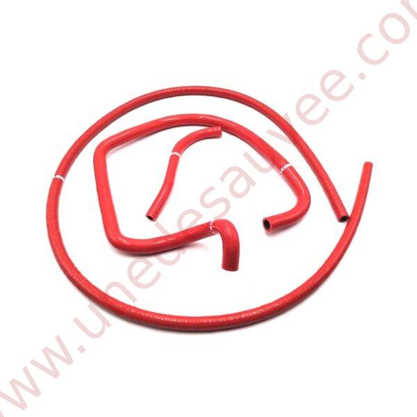 KIT DE 3 DURITES DE DA EN SILICONE ROUGE POUR PEUGEOT 205 D TURBO