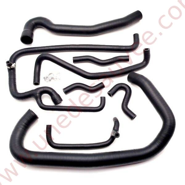 KIT DE 8 DURITES D'EAU EN SILICONE NOIR MAT POUR MOTEUR ( XY8 ) DE PEUGEOT 205 GT XT XS CT