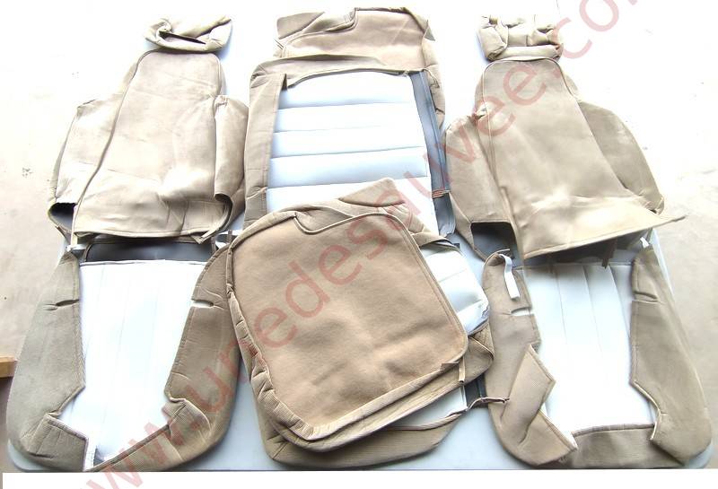 GARNITURES DE SIÈGES TOUS TISSU COTELE BEIGE AVEC PASSE POIL MARRON RENAULT 5 ALPINE TURBO HABILLAGE - COIFFE - SELLERIE COMPLETE