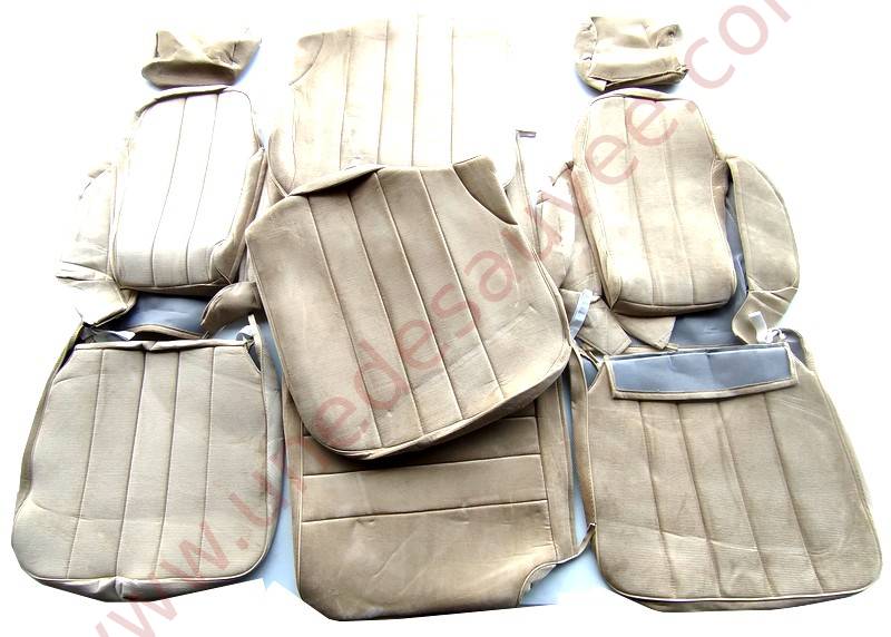 GARNITURES DE SIÈGES TOUS TISSU COTELE BEIGE AVEC PASSE POIL MARRON RENAULT 5 ALPINE TURBO HABILLAGE - COIFFE - SELLERIE COMPLETE