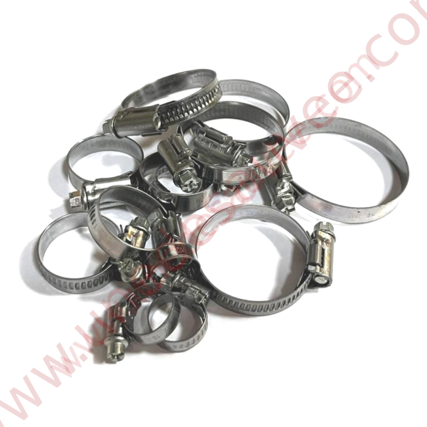 KIT COMPLET DE 23 COLLIERS INOX / VIS TANGENTE ASFA-L W3 DE MARQUE MIKALOR POUR DURITE SILICONE DE REFROIDISSEMENT D'EAU POUR PEUGEOT 205 D TURBO