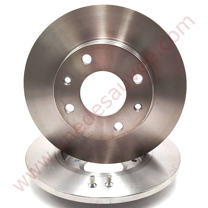KIT DE 2 DISQUES DE FREIN AVANT DE TYPE " PLEIN " POUR CITROEN C15 SAXO VISA ZX PEUGEOT 106 205 206 306 309 405 DIESEL / ESSENCE