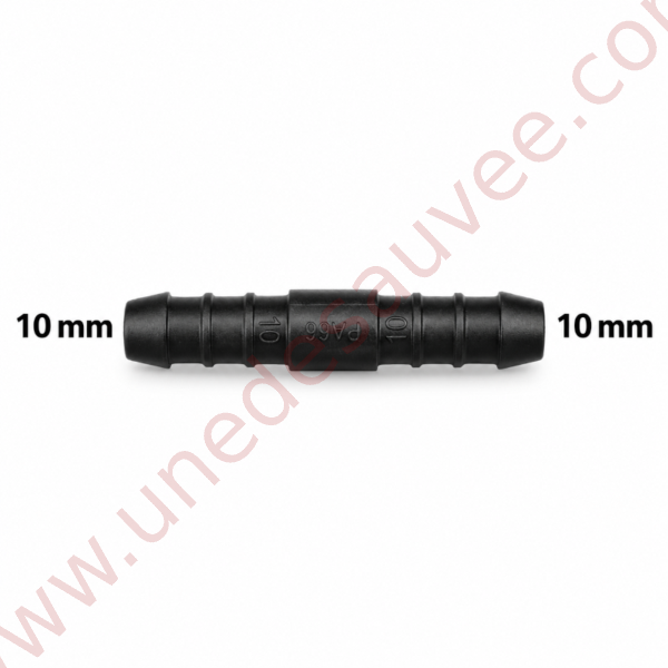 RACCORD DROIT UNIVERSEL TUYAU / DURITE LONGUEUR 60 MM - DIAMÈTRE 10 MM